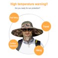 thumbnail image 4 of Sombrero de visera solar de ala grande, sombrero de pescador con máscara transpirable de verano para hombre, sombrero informal para exteriores, 4 of 6