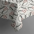 thumbnail image 5 of Beige Baseballs with Hearts Pattern Square Tablecloth,Waterproof Square Table Cover,Wipeable Spillproof Washable Table Cover for Home Kitchen Party Decor 60"x60"(152x152cm), 5 of 6