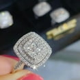 thumbnail image 3 of 925 Silver Rings Women Wedding Anniversary Gorgeous Cubic Zircon Jewelry Sz 6-10, 3 of 9
