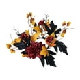 thumbnail image 2 of Fall Wreaths for Front Door, Fall Wreath 9.84inch Halloween Maple Wreath Garland Artificial Maple Leaf Vines Door Hanging for Halloween Party Thanksgiving Harvest’s Day Decoration, 2 of 7