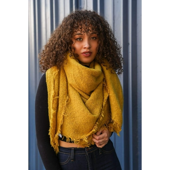 Mohair Square Blanket Scarf