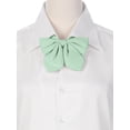 thumbnail image 4 of INSPIRAR CHIC Corbatas de moño preatadas ajustables de color sólido brillante para mujeres en verde menta, talla única, 4 of 5