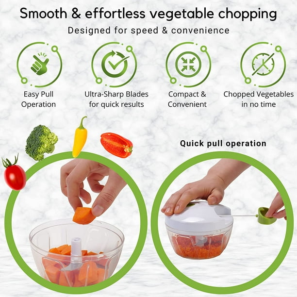 Speedy Chopper - Petit hachoir manuel pour fruits/légumes/salades