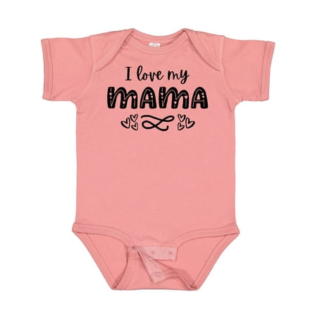 

Inktastic I Love My Mama with Hearts Gift Baby Boy or Baby Girl Bodysuit