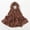 Brown One Size, variant on Muslim 'S Classic and Practical Women's Solid Color Casual Scarf Headscarf, Gauze Linen Feeling Scarves Lightweight Soft Beach Shawl Wraps, Women Hijab Cloth Islam Turban Wraps Navy One Size