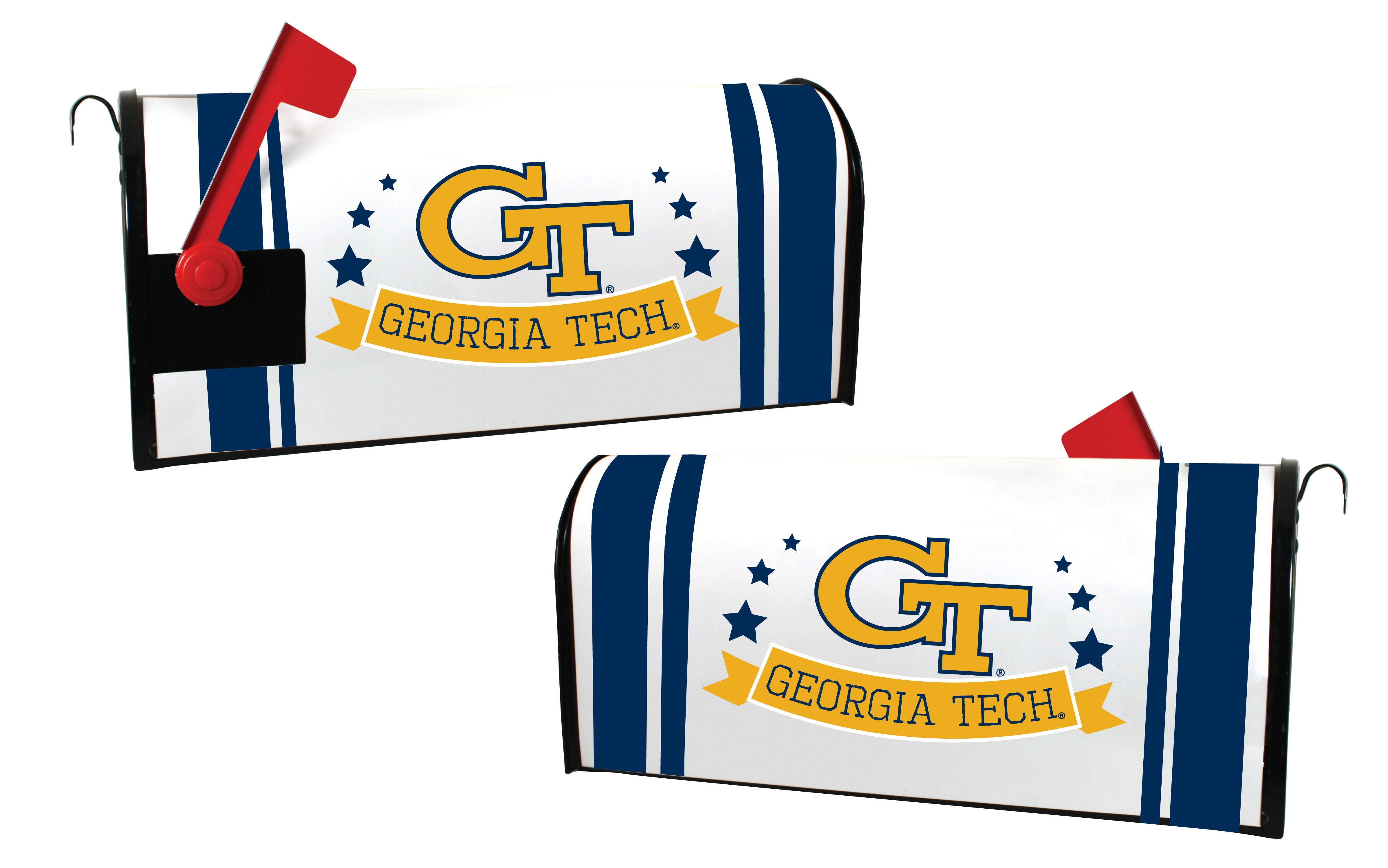 Georgia Tech Yellow Jackets Magnetic Mailbox Cover 2-Pack Mailbox Post Cover 