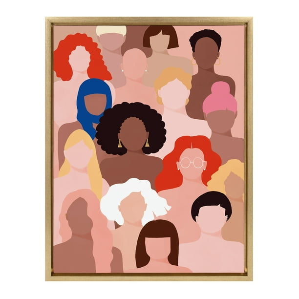 Kate And Laurel Sylvie Who Run The World Framed Canvas Wall Art By Maja Tomljanovic 18x24 Gold Feminine Inspiration Com - Inspirational Framed Canvas Wall Art Kate And Laurel Sylvie Who Run The World Framed Canvas Wall Art By Maja Tomljanovic 18x24 Gold Feminine Inspiration Com - Inspirational Framed Canvas Wall Art
