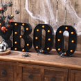 thumbnail image 1 of Letras iluminadas con LED Boo para Halloween, marquesina, letras iluminadas Boo, decoración para interiores y exteriores, luces de Halloween adecuadas para bares, clubes y teatros con eventos de Hallo, 1 of 8