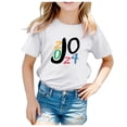 thumbnail image 1 of Chemises Garçons Unisexes Mode Été Imprimé Tee Drôle Manches Courtes Col Rond T-Shirt Haut T-Shirt Enfant Blanc 6 Ans-7 Ans, 1 of 4
