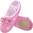 thumbnail image 2 of Ballet Shoes Split-Sole Glitter Flats Dance Shoes for Girls Toddler/Kid (WX55-21,30), 2 of 6
