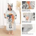 thumbnail image 3 of FORMRS Wearable Blanket Hoodie with Sleeves for Kids Cozy Flannel Sweatshirt, White Astronaut, 3 of 7