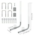 thumbnail image 3 of GloryStar Universal Fit Adjustable Boat Trailer Guide Poles, 2PCS Galvanized Steel with PVC Covers, Suitable for Ski, Fishing, and Sailboats, Simple Installation and Loading, 3 of 7