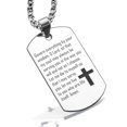 thumbnail image 1 of Stainless Steel Let Me Serve You Prayer Dog Tag Pendant Necklace, 1 of 3