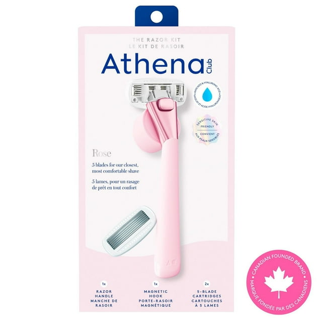Athena Club 5-Blade Razor Kit, Rose