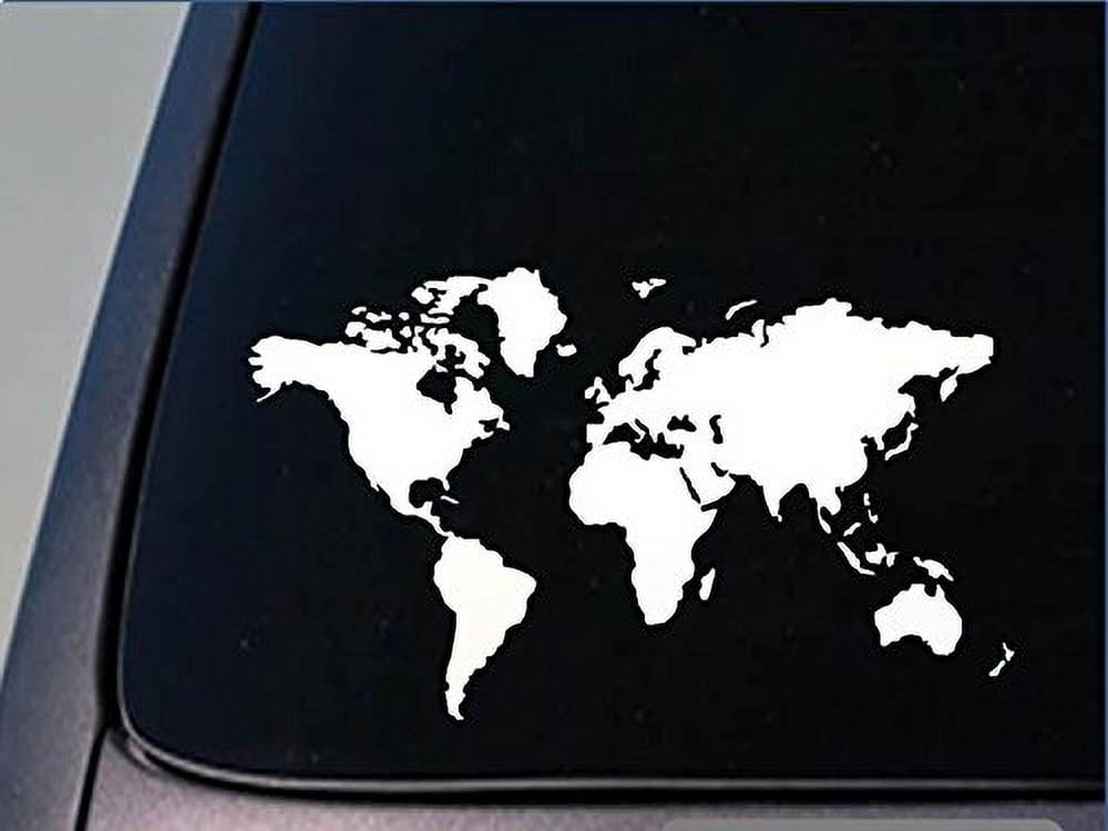Buy Global World Map Atlas Vinyl Wall Art Decal Sticker 5.5x9.5 *D744
