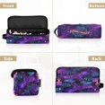 thumbnail image 5 of Hair Tool Organizer Bag with Heat Resistant Mat Removable Travel Storage Case for Hot Air Brushes Curling Irons Neon Palm Leaves Pattern, 5 of 8