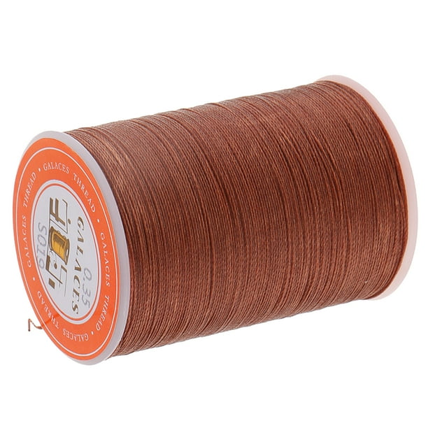 328 yardas Cordón de hilo encerado redondo de costura de cuero beige 0.35 mm Costura a mano marrón Sunnimix Hilo encerado de coser
