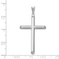 thumbnail image 4 of 14k White Gold Polished Tube Cross Pendant Charm, 4 of 4