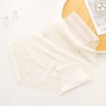 thumbnail image 2 of Riecok Women Underwear Brief Seamless High Waist Stretch Plus Size Breathable Full Front Back Coverage Underwear White L, 2 of 3
