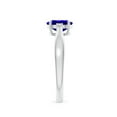 thumbnail image 3 of Angara Natural 0.8 Ct. Tanzanite with Diamond Classic Ring in 14K White Gold for Women (Ring Size: 7.5), 3 of 9
