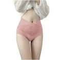 thumbnail image 2 of HVOBTTY Breathable Panties for Women, Womens Underwear, Women's Transparent Lace Hip Lift with No Traces Large Size Tight Waist Style Hip Lift Women's Underwear Pink, M, 2 of 5