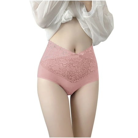 Bigersell Womens Boxers Underwear Clearance Womens Underwear Cotton Tangas Panty Style P-345 Spandex Thong Panties Ladies Thong Underwear Briefs High Waist Women s Panties Pink 3Xl