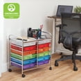 thumbnail image 6 of ECR4Kids 12-Drawer Value Mobile Storage Utility Cart, Craft Organizer, Assorted, 6 of 9