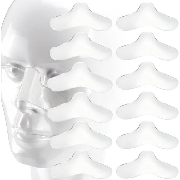 (12 PCS) C-PAP nose pads nose protector Nasal Gel Pads Universal Nose Pads for C-PAP cushion  Can Be Trimmed Flexible Material Designed for Repeated use