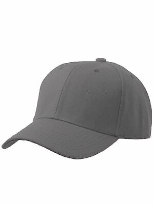 D&I Basic Baseball Cap Adjustable Closure Curved Visor Hat-3P Black Charcoal Light Grey