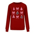 thumbnail image 3 of Maplenight Christmas Sweatshirt fors Women Casual Christmas Graphic Printed Pullover Tops Vacation Party Long Sleeve shirts, 3 of 5