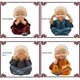 thumbnail image 5 of 4 piezas lindas figuritas de monje pequeña estatua de resina, sabio Kung Fu Buda adorno artesanal creativo como el hogar, oficina coche interior pantalla decoración decoración muñecas juguete regalo TUNC Sencillez, 5 of 5