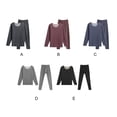 thumbnail image 4 of Guardurnaity Ropa interior térmica para hombre, cálida, suave, agradable a la piel, capa base, vestido cálido, ropa de invierno colorida, ropa interior de conjuntos de ropa Gris>XL NO2 Guardurnaity AP013689-02, 4 of 6