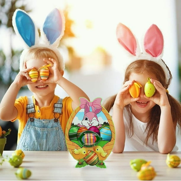 Set De Decoración De Pascua Con Máquina Para Pintar Huevos Y Pasto De Lana De Madera – Incluye 2 Máquinas, 6 Colores Y 4 Paquetes De Hierba, Ideal Para Manualidades Con Niños
