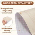 thumbnail image 3 of Cinta de reparación de grano de madera Uxcell 2" x 33 pies Roble natural, 3 of 7