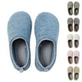thumbnail image 7 of XIMIN Women's Flat Sole Slippers Women's Cozy Fuzzy Slippers Warm Memory Foam Closed Back House Shoes with Indoor Outdoor Anti Rubber Sole Non Slip Comfortable Bedroom Slippers(Brown,US 11.5), 7 of 7