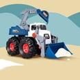 thumbnail image 3 of Modelo de camión volquete/excavadora de juguete con brazo flexible, simulación de escenario de construcción móvil, vehículo de deslizamiento hacia adelante, juguete para niños, camión de playa,, 3 of 7
