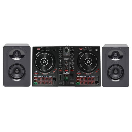 Hercules DJ CONTROL INPULSE 300 8-Pad DJ Controller w/Sound Card+Samson Monitors