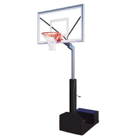 Navy Blue Team Ball - First Team Rampage Select Steel-Acrylic Portable Basketball System44; Navy Blue