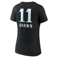 thumbnail image 3 of Women's A.J. Brown Black Philadelphia Eagles Wordmark Player Name & Number V-Neck T-Shirt, 3 of 3