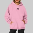 thumbnail image 2 of Women's Fashion Casual Hoodie with Elegant Bow Print and Convenient Front Pocket for Everyday Style, 2 of 5