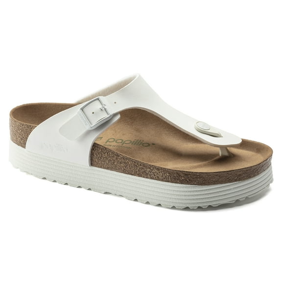 Birkenstock Gizeh Grooved Unisex Shoes Size 4, Color: White