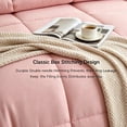 thumbnail image 4 of BedTreat Down Alternative Comforter with Corner Tabs - All Season Quilted Queen Size 240 GSM Pink Comforter, Machine Washable Microfiber Bedding, 4 of 8