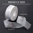 thumbnail image 2 of 1 Inch Sheer Organza Ribbon White Chiffon Ribbon Wedding Wrapping Trim Transparent Silk Clear Wrapping Ribbons Trim with Spool for Gift Wrapping Wedding Invitations Bouquets Christmas Decor, 2 of 9