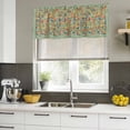 thumbnail image 4 of 2 Pack Valances for Window, Boho Green Flowers Short Curtains for Kitchen Bedroom Living Room, Spring Abstract Watercolor Floral Leaf Rod Pocket Small Window Treatment Valance Drapes 54 x 18 Inch, 4 of 8