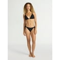 thumbnail image 3 of Time and Tru Women's and Women’s Plus Ottoman Rib Triangle Bikini Top, Sizes XS- 2X, 3 of 6