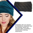 thumbnail image 3 of Qarigey Diadema de invierno para mujer, orejeras anchas de ganchillo tejidas a prueba de viento, suministros de Motor, accesorios de Accesorio para el cabello Negro, 3 of 6
