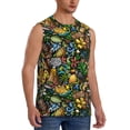thumbnail image 2 of Fotbe Hawaiian Culture Symbols Men's Camiseta sin Mangas Estampada para Hombres, Playera Casual para Gimnasio, Entrenamiento, Playa-Small, 2 of 7