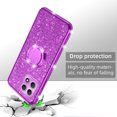 thumbnail image 2 of nancheng for T-Mobile Revvl 7 5G Case Girls Women Cute Glitter Soft TPU Phone Case with Ring Stand Strap Lanyard Shockproof Protective Cover - Purple, 2 of 7