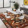 thumbnail image 3 of Washable Area Rug for Living Room, 6'x9' Geometric Pattern Non-Slip indoor Rug, Soft Low Pile & Stain Resistant Carpet for Bedroom, Dining Room, Kitchen, Nursery，Home office, 3 of 8