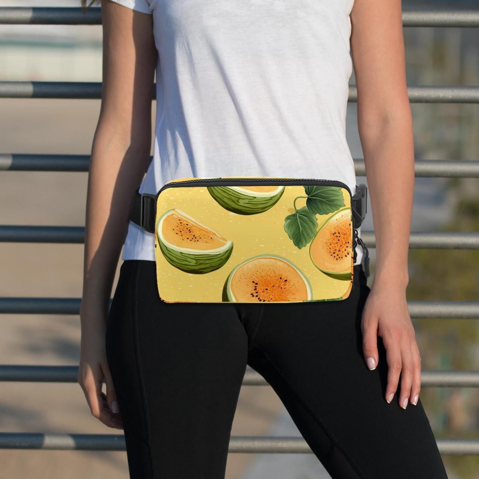 Cantaloupe Lightweight Adjustable Waist Packs Crossbody Bag Fanny Pack with Extension Strap Unisex
